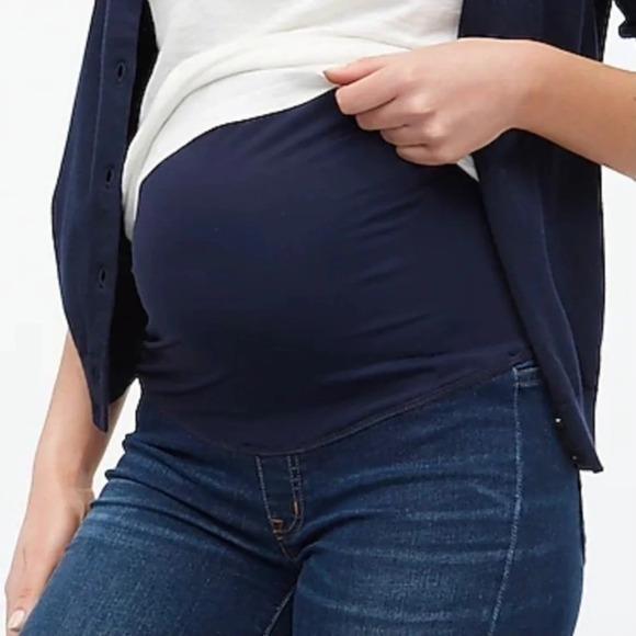 New J Crew Factory Over Belly Maternity Jean 28 - Picture 2 of 10